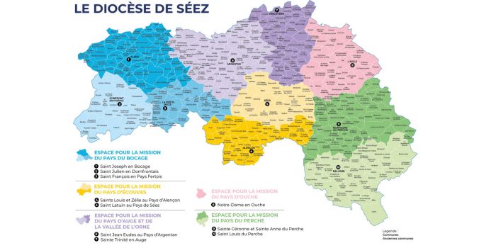 La nouvelle carte du diocèse